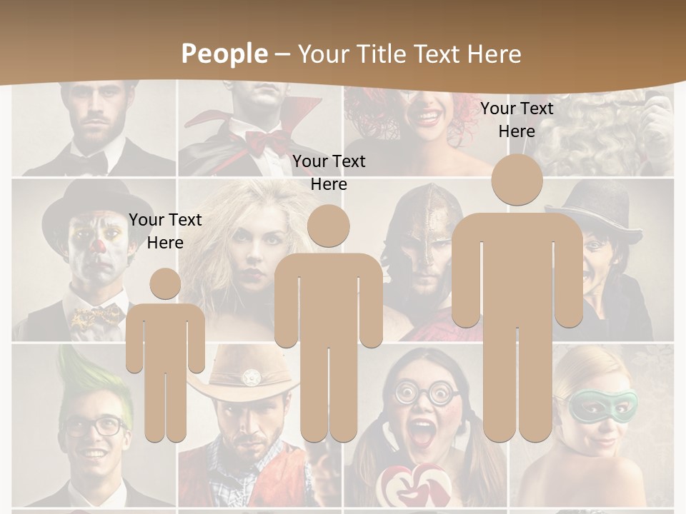 A Group Of People Dressed Up In Costumes PowerPoint Template