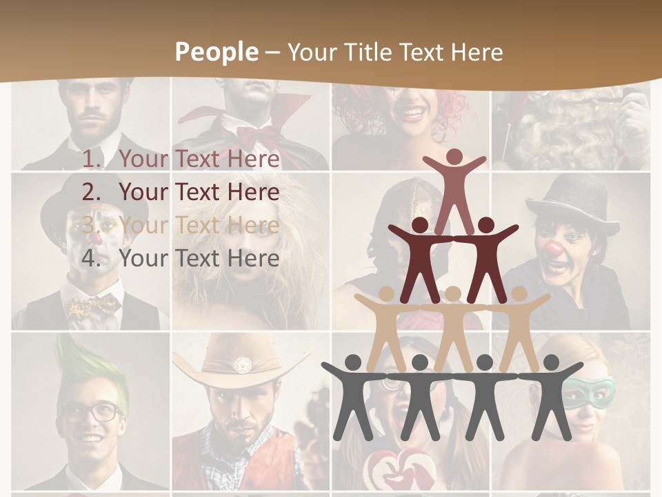 A Group Of People Dressed Up In Costumes PowerPoint Template