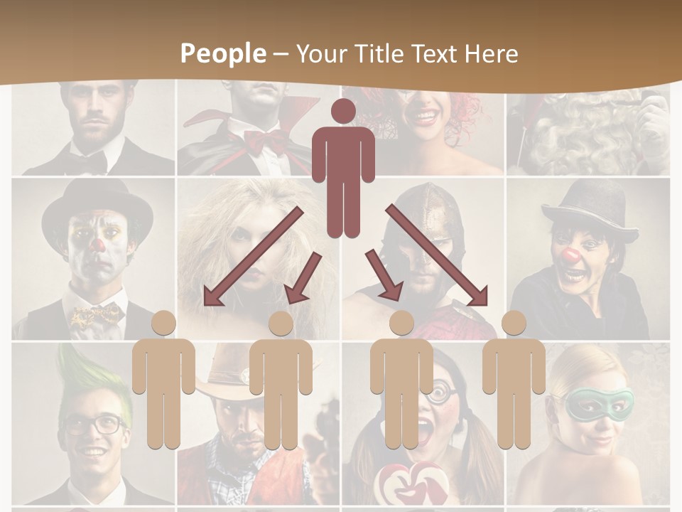 A Group Of People Dressed Up In Costumes PowerPoint Template