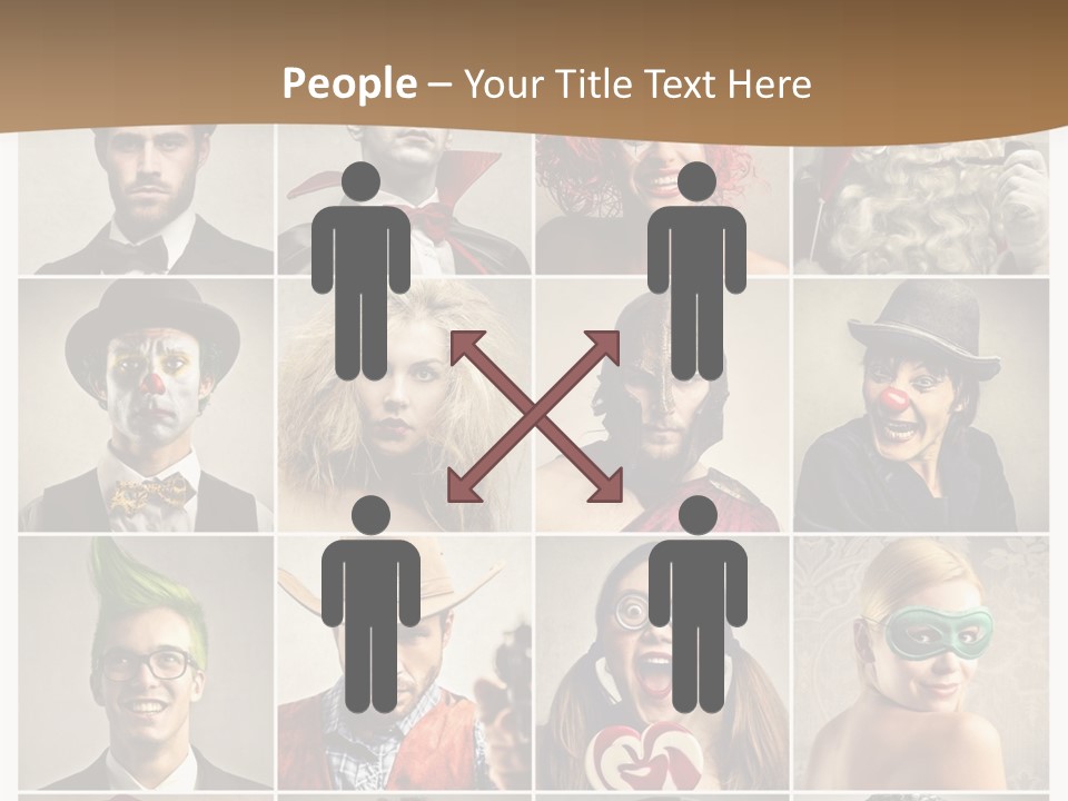 A Group Of People Dressed Up In Costumes PowerPoint Template