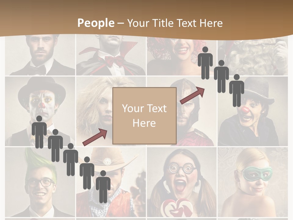 A Group Of People Dressed Up In Costumes PowerPoint Template