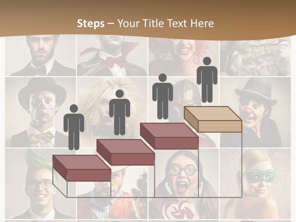 A Group Of People Dressed Up In Costumes PowerPoint Template