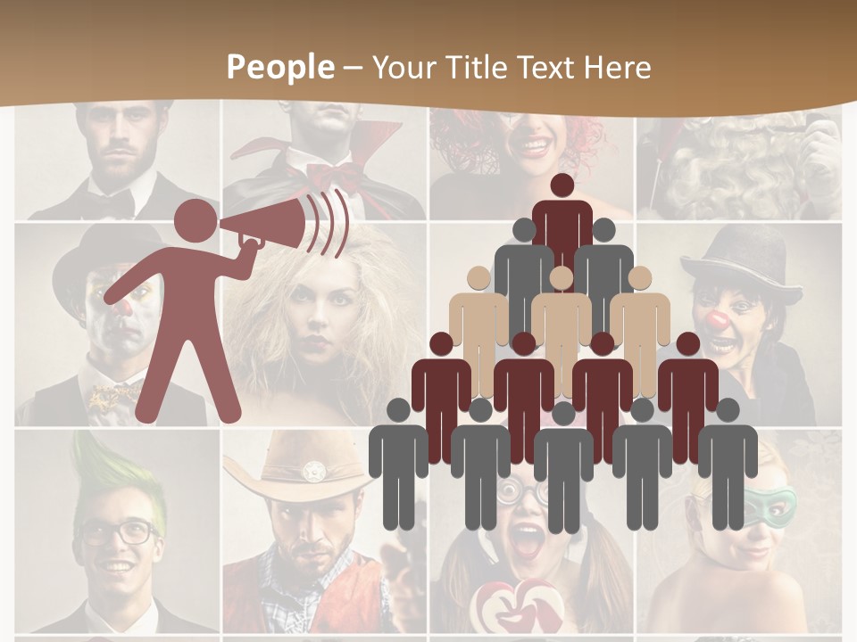 A Group Of People Dressed Up In Costumes PowerPoint Template