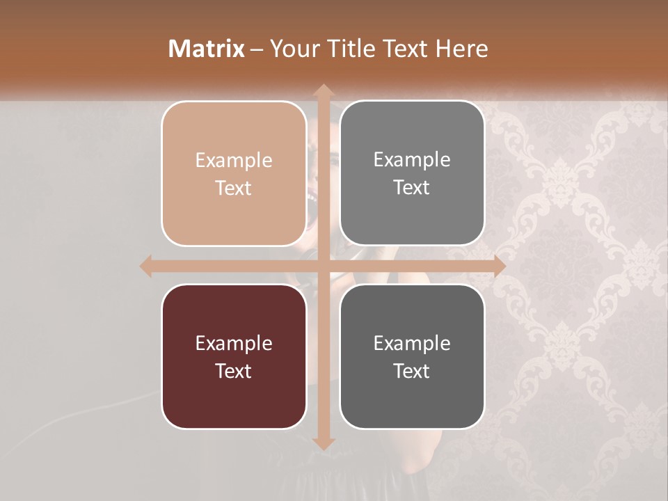 A Woman Talking On A Telephone With Her Mouth Open PowerPoint Template
