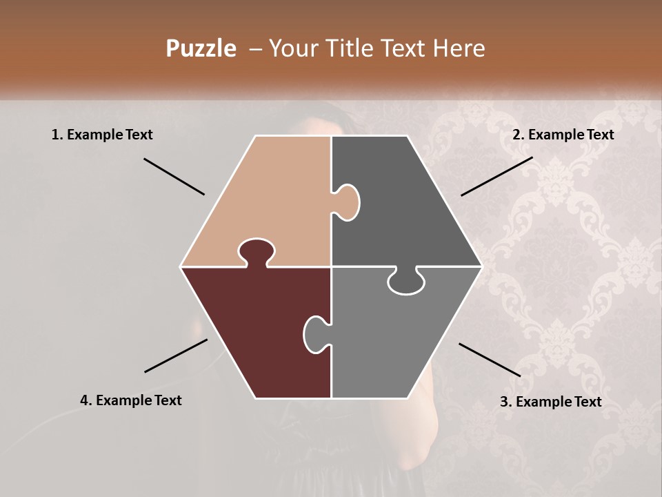 A Woman Talking On A Telephone With Her Mouth Open PowerPoint Template