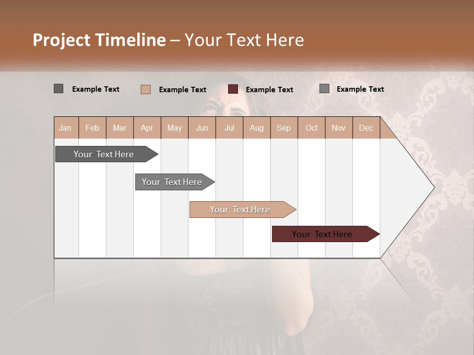 A Woman Talking On A Telephone With Her Mouth Open PowerPoint Template