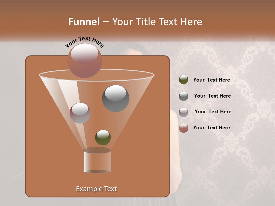 A Woman Talking On A Telephone With Her Mouth Open PowerPoint Template