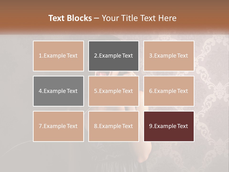 A Woman Talking On A Telephone With Her Mouth Open PowerPoint Template