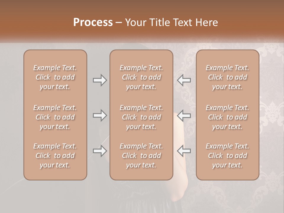 A Woman Talking On A Telephone With Her Mouth Open PowerPoint Template