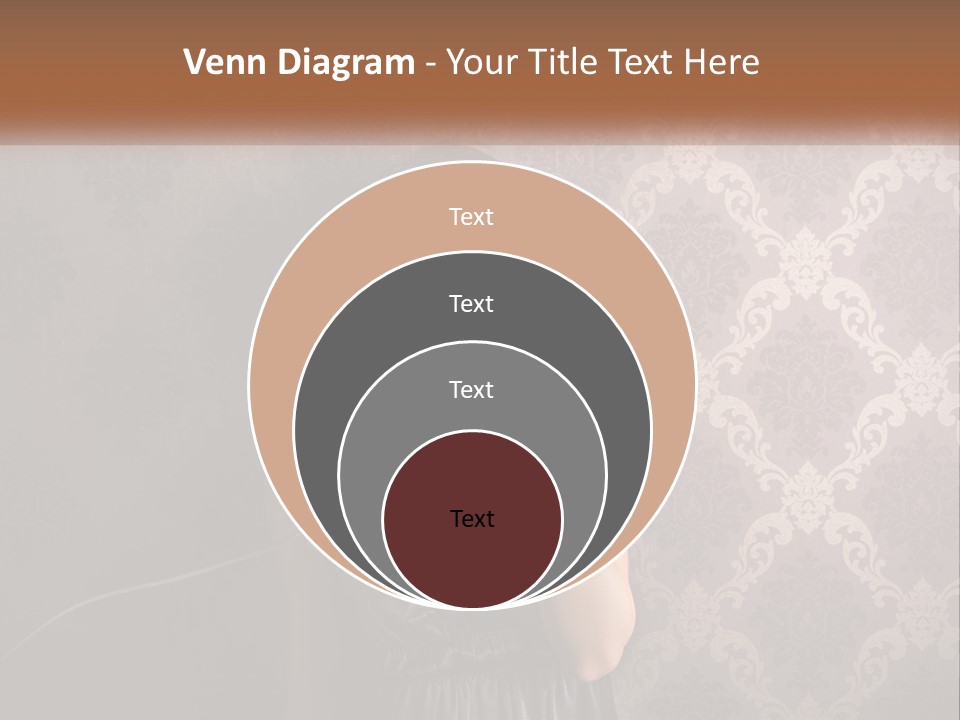 A Woman Talking On A Telephone With Her Mouth Open PowerPoint Template