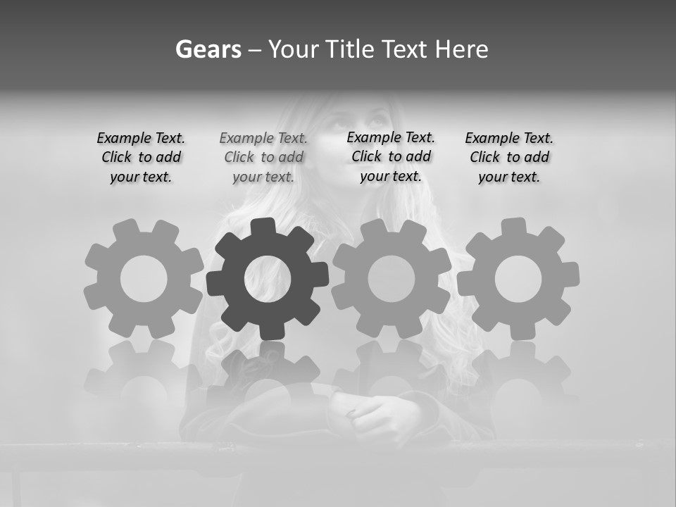 A Beautiful Blonde Woman Standing In Front Of A Body Of Water PowerPoint Template