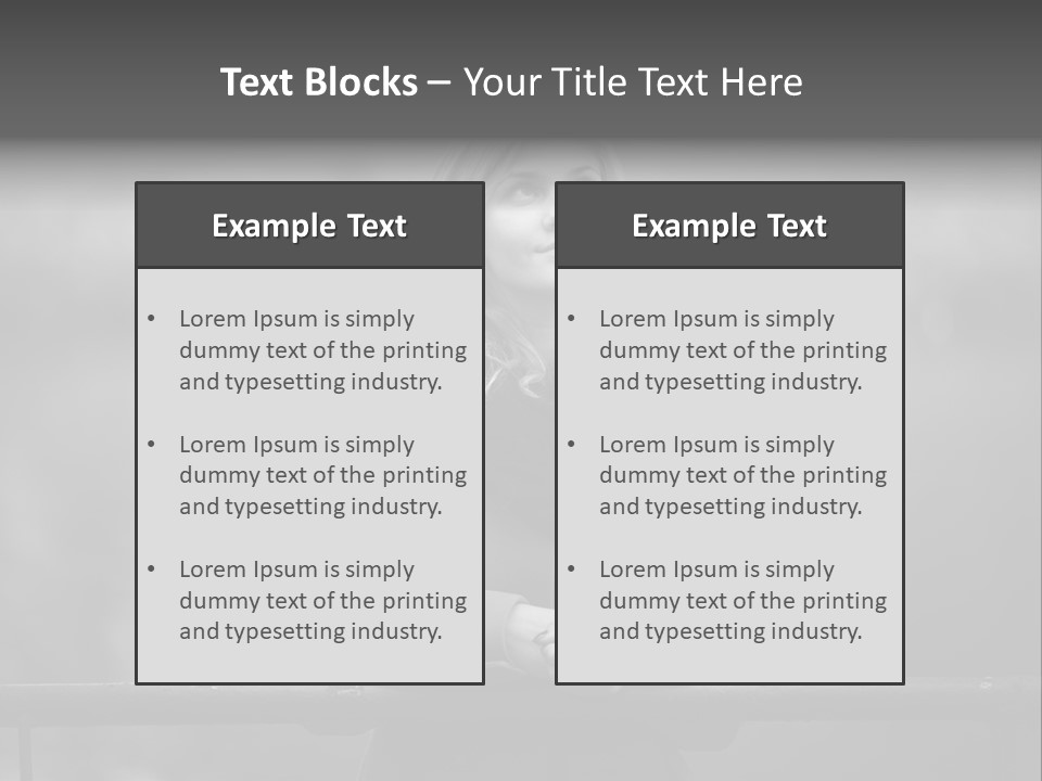 A Beautiful Blonde Woman Standing In Front Of A Body Of Water PowerPoint Template