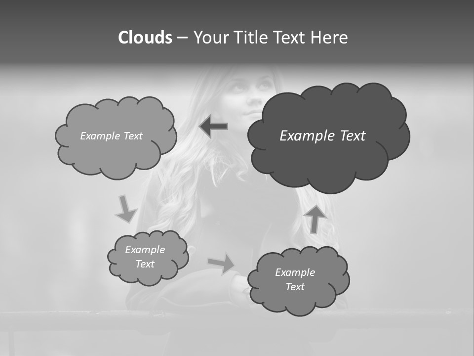 A Beautiful Blonde Woman Standing In Front Of A Body Of Water PowerPoint Template