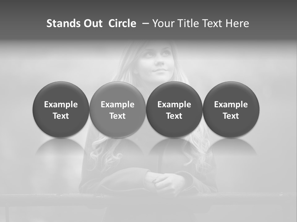 A Beautiful Blonde Woman Standing In Front Of A Body Of Water PowerPoint Template