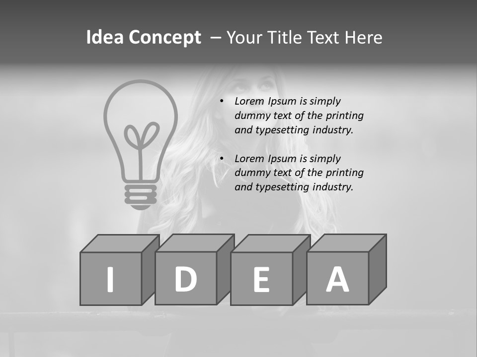 A Beautiful Blonde Woman Standing In Front Of A Body Of Water PowerPoint Template