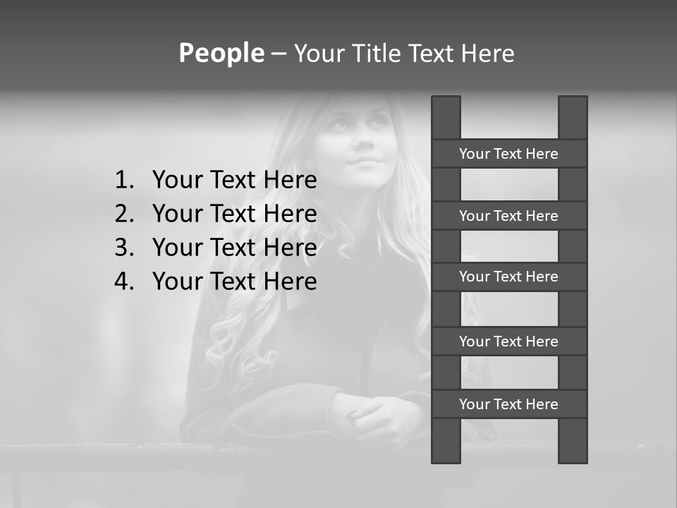 A Beautiful Blonde Woman Standing In Front Of A Body Of Water PowerPoint Template