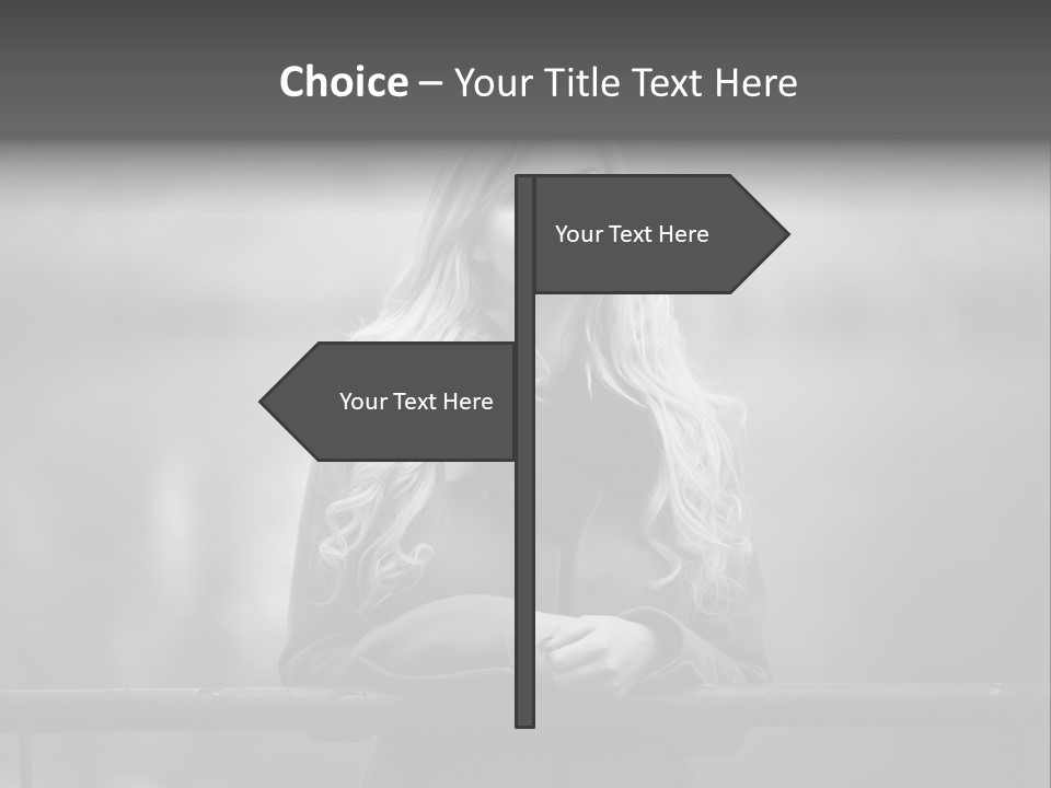 A Beautiful Blonde Woman Standing In Front Of A Body Of Water PowerPoint Template