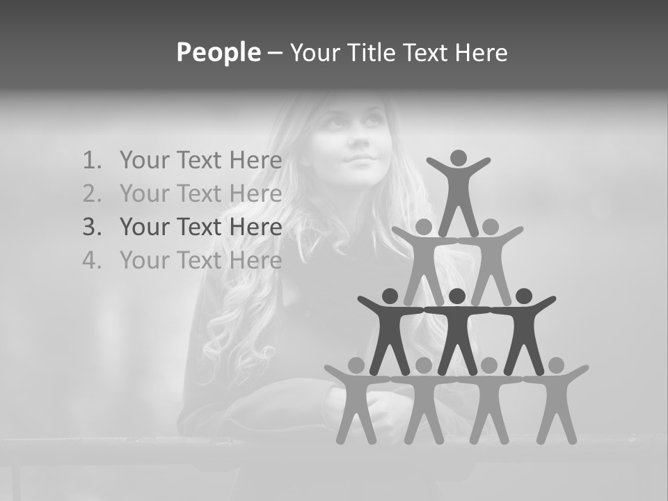 A Beautiful Blonde Woman Standing In Front Of A Body Of Water PowerPoint Template