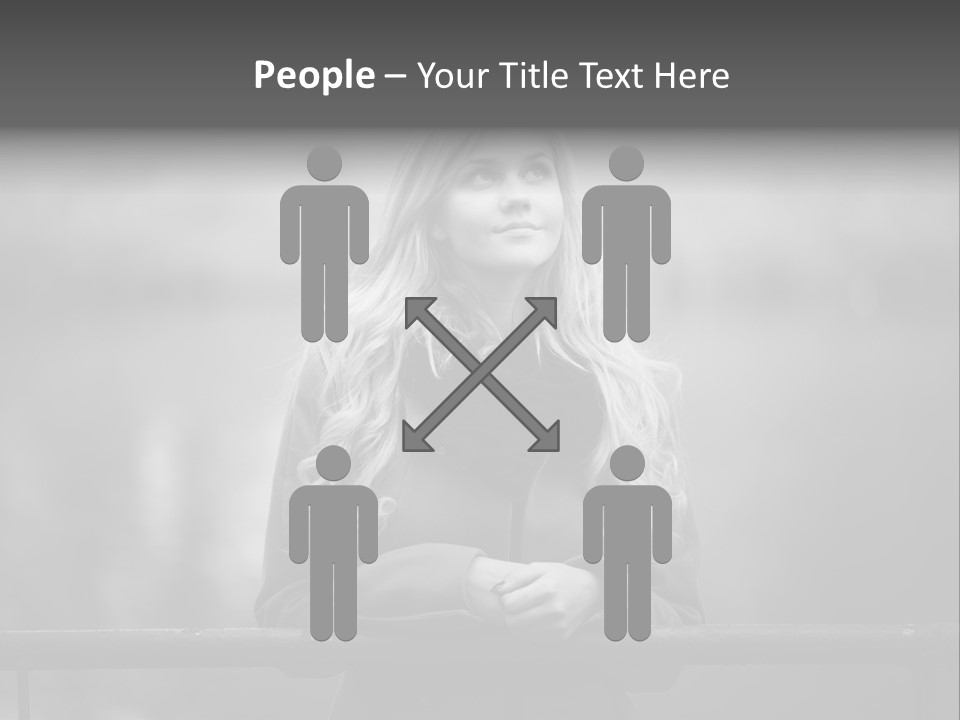 A Beautiful Blonde Woman Standing In Front Of A Body Of Water PowerPoint Template