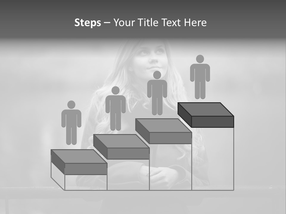 A Beautiful Blonde Woman Standing In Front Of A Body Of Water PowerPoint Template