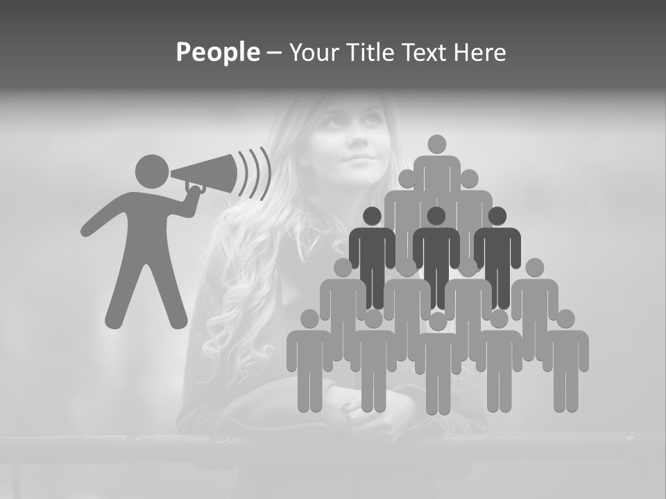 A Beautiful Blonde Woman Standing In Front Of A Body Of Water PowerPoint Template