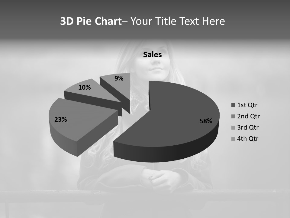 A Beautiful Blonde Woman Standing In Front Of A Body Of Water PowerPoint Template