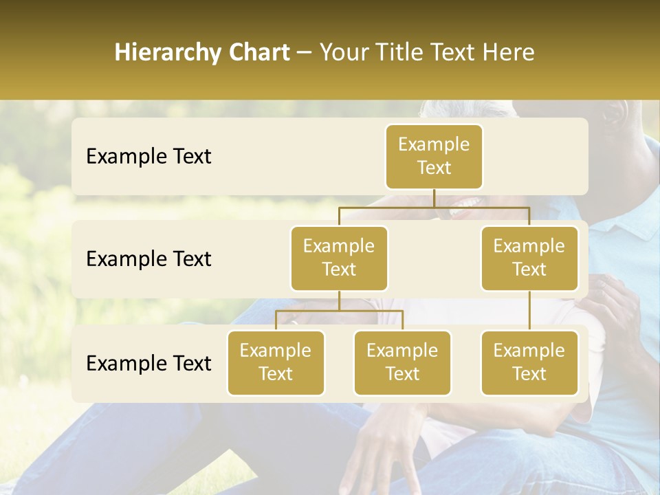 A Man And Woman Sitting On A Bench Together PowerPoint Template