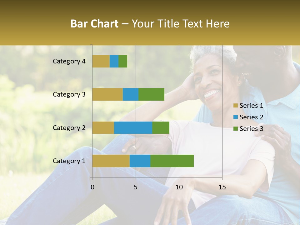 A Man And Woman Sitting On A Bench Together PowerPoint Template