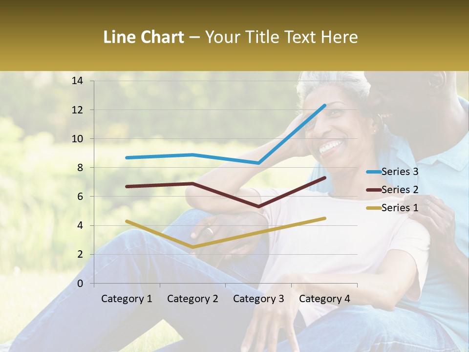A Man And Woman Sitting On A Bench Together PowerPoint Template