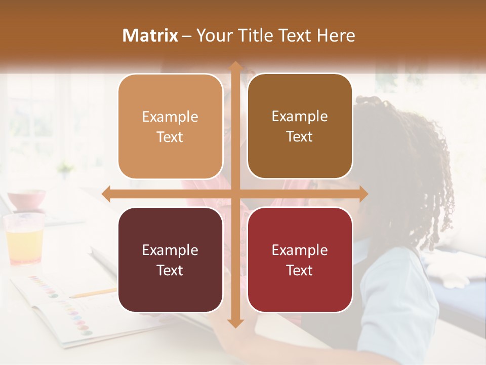 A Woman And A Child Are Looking At A Book PowerPoint Template
