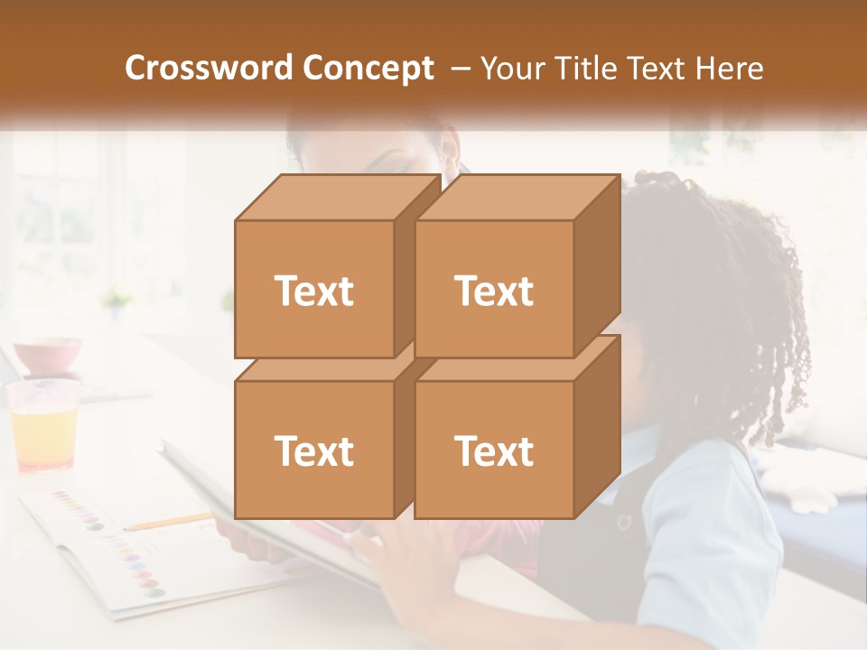 A Woman And A Child Are Looking At A Book PowerPoint Template