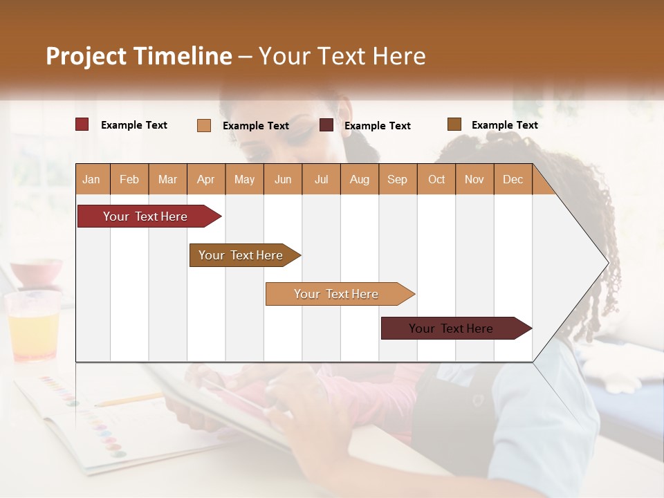 A Woman And A Child Are Looking At A Book PowerPoint Template