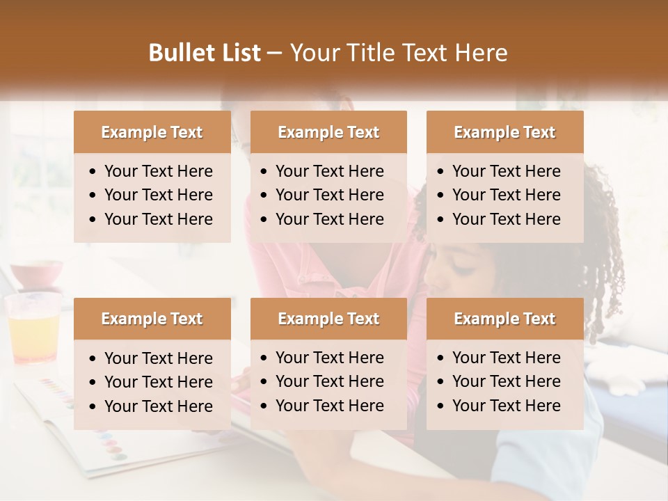 A Woman And A Child Are Looking At A Book PowerPoint Template