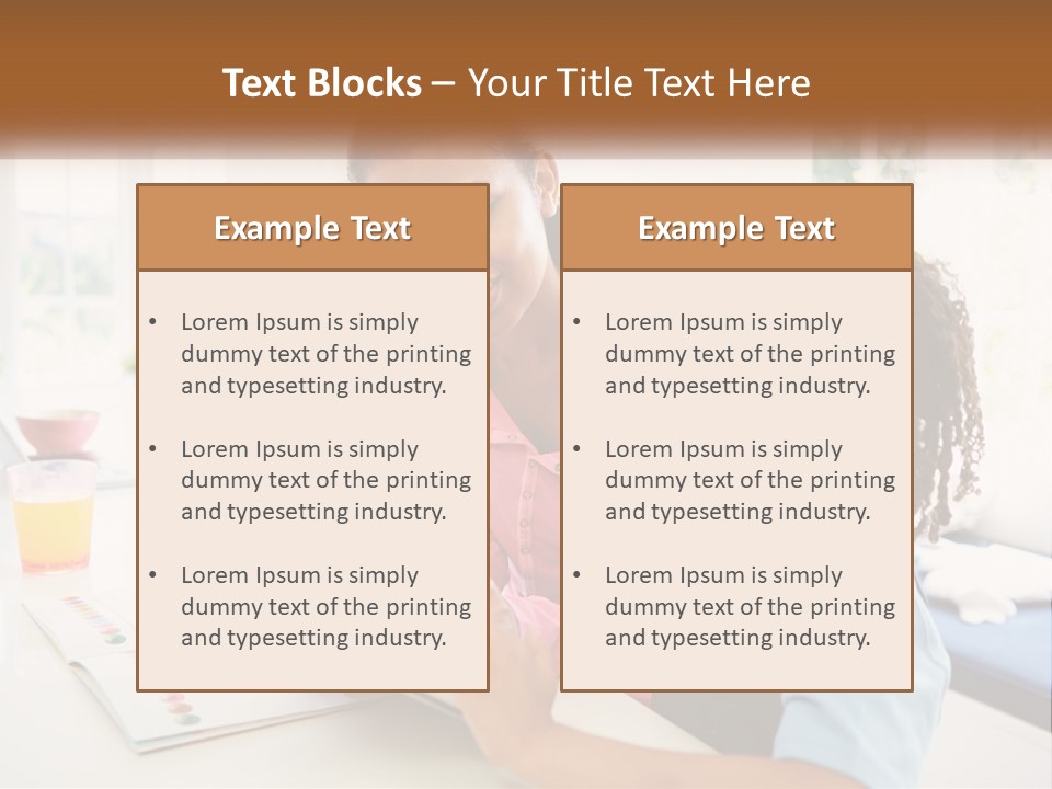 A Woman And A Child Are Looking At A Book PowerPoint Template