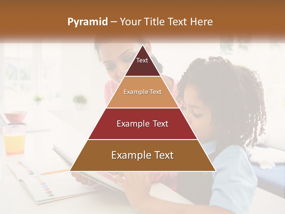 A Woman And A Child Are Looking At A Book PowerPoint Template