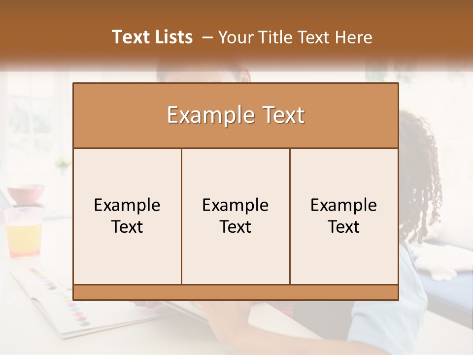 A Woman And A Child Are Looking At A Book PowerPoint Template