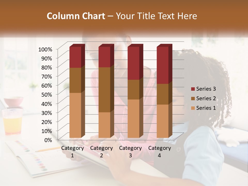 A Woman And A Child Are Looking At A Book PowerPoint Template