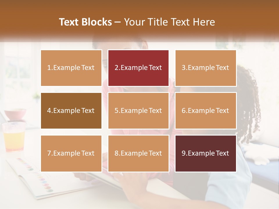 A Woman And A Child Are Looking At A Book PowerPoint Template