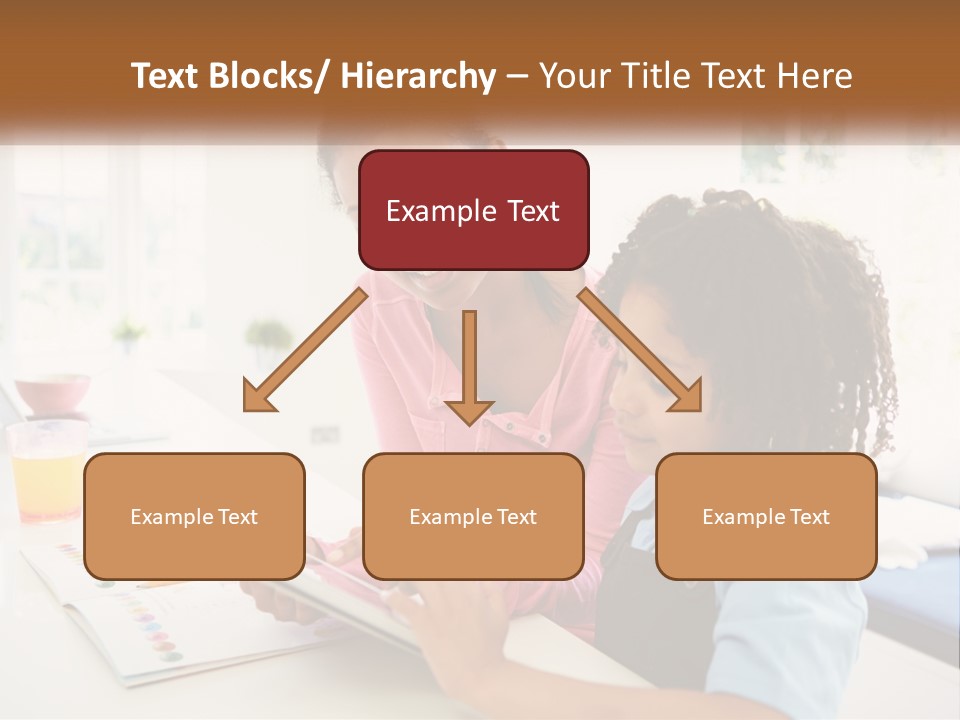A Woman And A Child Are Looking At A Book PowerPoint Template