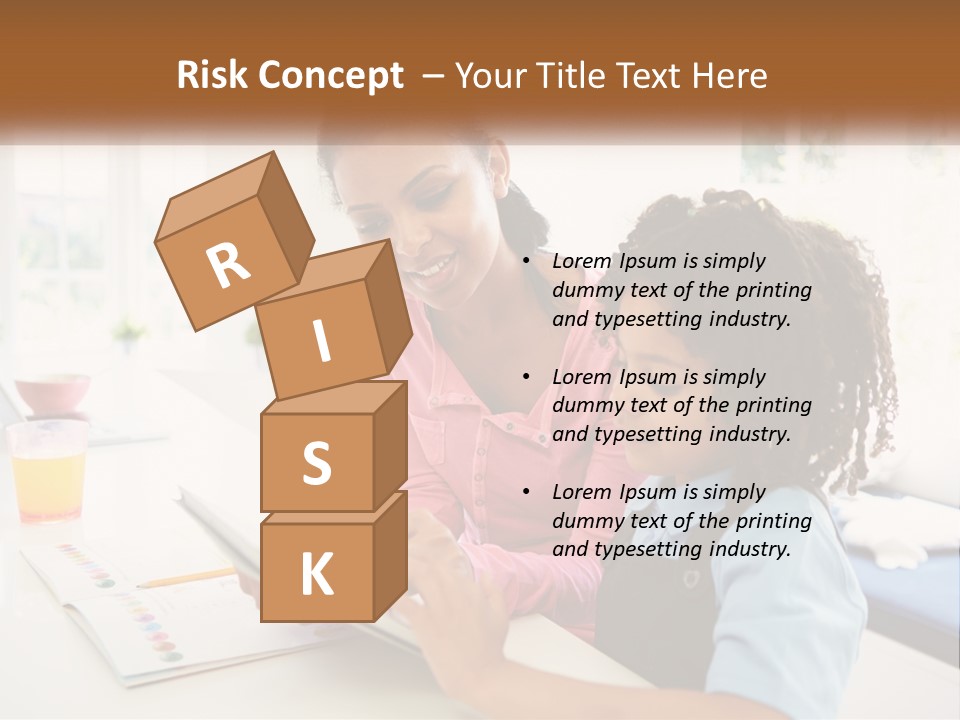 A Woman And A Child Are Looking At A Book PowerPoint Template