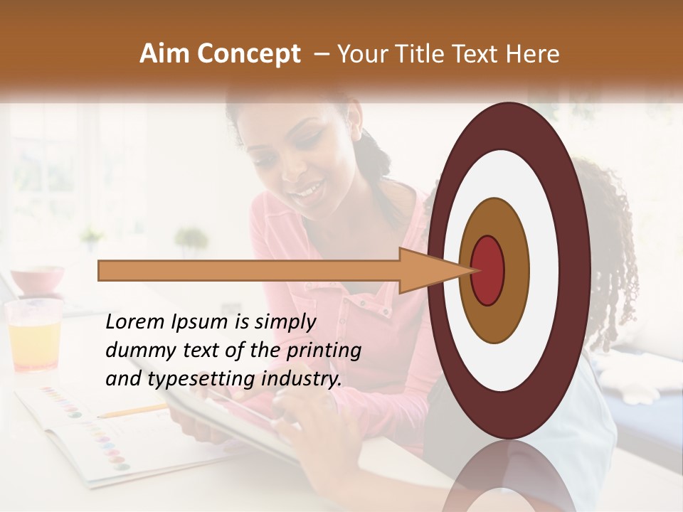 A Woman And A Child Are Looking At A Book PowerPoint Template