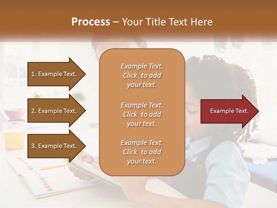 A Woman And A Child Are Looking At A Book PowerPoint Template