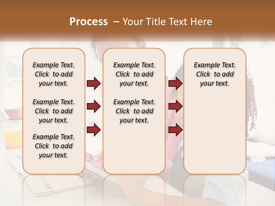 A Woman And A Child Are Looking At A Book PowerPoint Template