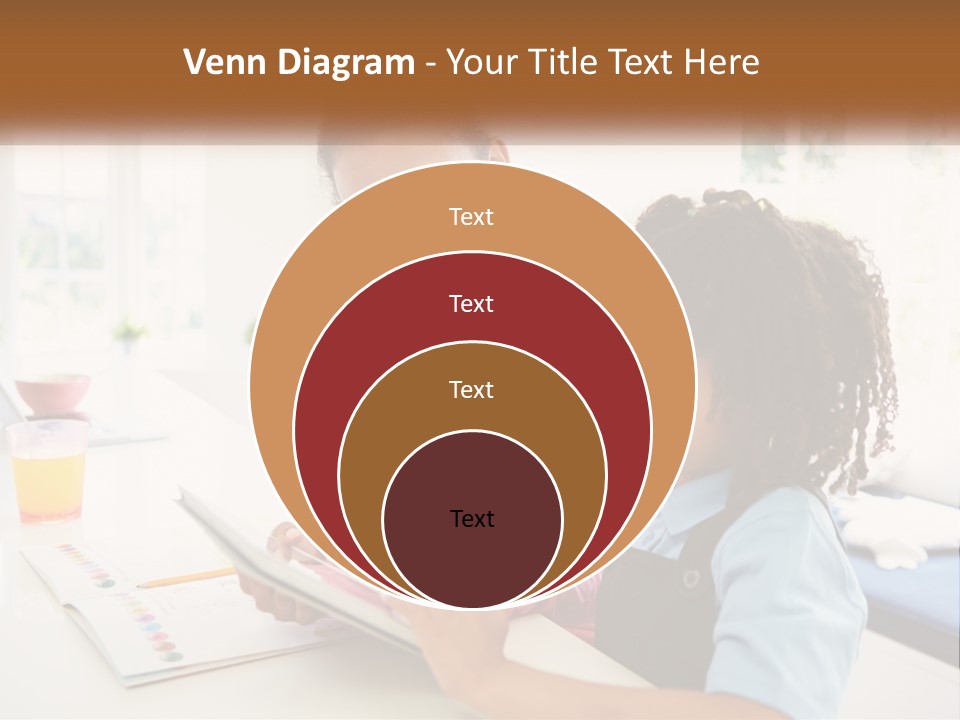 A Woman And A Child Are Looking At A Book PowerPoint Template