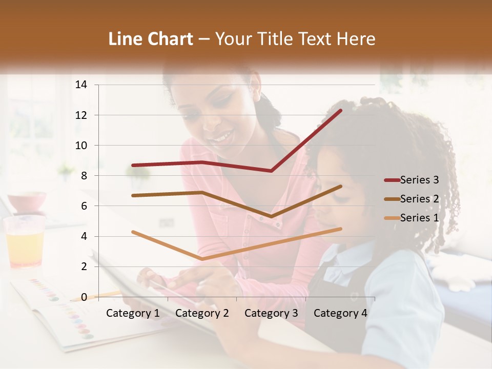 A Woman And A Child Are Looking At A Book PowerPoint Template