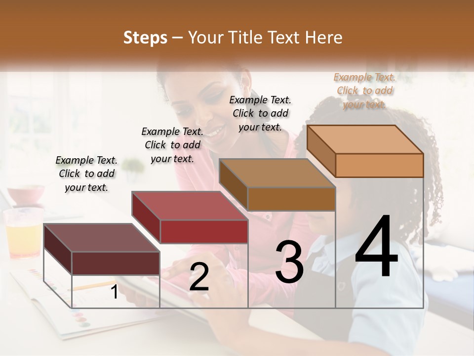 A Woman And A Child Are Looking At A Book PowerPoint Template