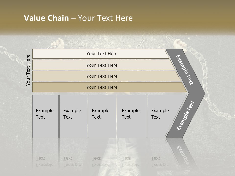 A Woman Is Chained Up To A Wall With Chains PowerPoint Template