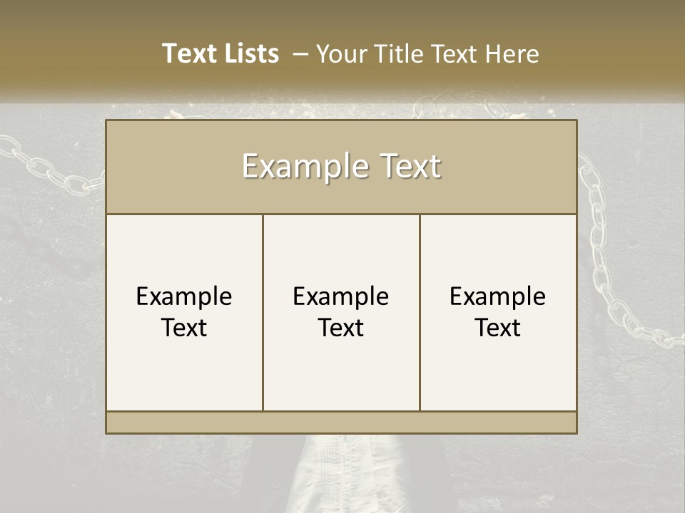 A Woman Is Chained Up To A Wall With Chains PowerPoint Template