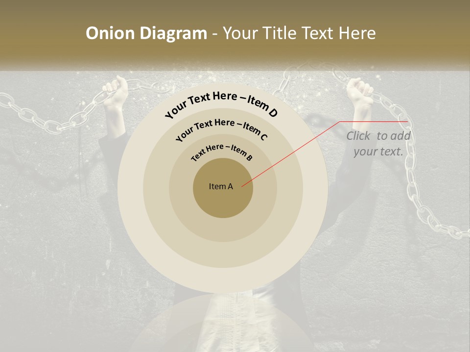 A Woman Is Chained Up To A Wall With Chains PowerPoint Template