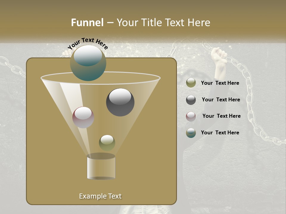 A Woman Is Chained Up To A Wall With Chains PowerPoint Template